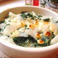 いちごぱぴこ's cooksnap of when they made 小松菜と大根の＊ミルクチーズ焼き.