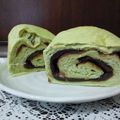 yohoaj's cooksnap of when they made ふわっふわ抹茶のあんロールパン.
