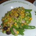 toshiebaba's cooksnap of when they made スナップえんどうとコーンのにんにくマヨ炒.