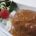 ゆりはるまま's cooksnap of when they made ワンプレート煮込みハンバーグランチ★.