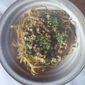 shima船長's cooksnap of when they made 納豆スパゲティ.