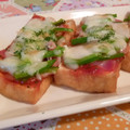 rie-tin's cooksnap of when they made ＊ヘルシー♪厚揚げピザ風＊.
