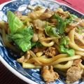羽尼うに's cooksnap of when they made 豚バラ焼きうどん.