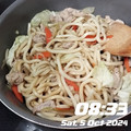airi777's cooksnap of when they made 焼うどん☆醤油味で♬.