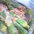 あちゃ's cooksnap of when they made ♪美味！おくらの梅ゴマあえ.