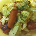 sonop's cooksnap of when they made ソーセージとキャベツのカレー炒め.