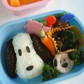 シングルみどり's cooksnap of when they made スヌーピーサンタのお弁当（キャラ弁）.