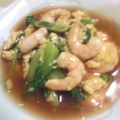 johnkunn's cooksnap of when they made ☆☆エビ＆チンゲン菜＆卵のあんかけ丼☆☆.