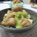 えみんちゅ＊'s cooksnap of when they made 鶏皮押し！きゃべつと炒めるだけー.