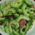 プーニー's cooksnap of when they made ゴーヤと焼豚のゴマだれ和え☆ラー油入り.