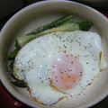 Lisaまる子's cooksnap of when they made アスパラのソテー　半熟目玉焼き添え.