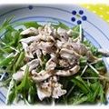 ジュリネ☆'s cooksnap of when they made ゴマいっぱい☆水菜とササミのサラダ♪.