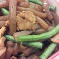 MofeMofee's cooksnap of when they made こんにゃくといんげん炒め✿.