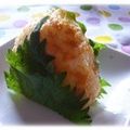 ジュリネ☆'s cooksnap of when they made ほかほか味噌おにぎり♪シソを巻いて.