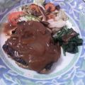 NGOROX's cooksnap of when they made ヘルシーハンバーグ　味噌ソース.