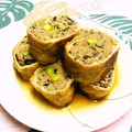シャンプーハット's cooksnap of when they made ✿ひき肉の油揚げ巻き✿.