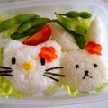 めぐえむ's cooksnap of when they made キャラ弁☆キティちゃんとうさぎさん簡単♪.