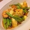 にしひな's cooksnap of when they made アスパラとエビのピリ辛炒め.