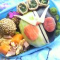 Ｙ太郎's cooksnap of when they made ☆仮面ライダーダブル☆キャラ弁♪.