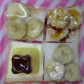 るらちゃん's cooksnap of when they made 簡単！きなこバナナトースト.