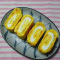ゆみらんたん's cooksnap of when they made 残り物　うどんだしで☆だし巻き玉子☆.