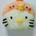 イロピリン's cooksnap of when they made キャラ弁に*ニワトリさんなキティちゃん.