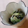 Higiri's cooksnap of when they made わかめとキュウリの酢の物.