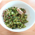 Nekozame's cooksnap of when they made 【ご飯のおとも】大根の葉と豚肉の炒め物.