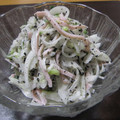万歳食いしん坊's cooksnap of when they made 新たまねぎと胡瓜とハムのゴママヨサラダ☆.