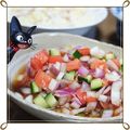 るなまりー's cooksnap of when they made 新玉ねぎ・きゅうり・トマトの四角いサラダ.