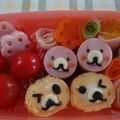 Nekozame's cooksnap of when they made ソーセージでさくらゴマ　キャラ弁のおかず.
