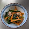 Kitty・yumi 's cooksnap of when they made 小松菜とにんじんとツナの和え物.
