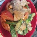 ゆるмαмα's cooksnap of when they made 鶏肉とオクラのトマト味噌炒め.