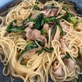 tomitomico's cooksnap of when they made がっつり系🔥🧄🥩スタミナ焼肉パスタ🍝.
