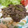 geranium♪'s cooksnap of when they made 中学生でも作れる！牛肉のポン酢炒め.