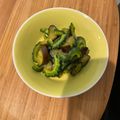 peanutsss's cooksnap of when they made ナスとゴーヤの味噌炒め.