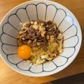 sorapapipu's cooksnap of when they made 本場讃岐の温玉肉ぶっかけうどん.
