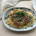 Ruriluru's cooksnap of when they made 納豆としらすの和風パスタ.