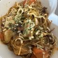K0A9O0R8U♪'s cooksnap of when they made 残りカレーリメイク♡焼きカレーパスタ♡.