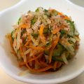 あっくん５９'s cooksnap of when they made 学校給食再現☆もやしと人参の花鰹サラダ。.