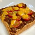 島子☆'s cooksnap of when they made 残ったカレーとトマトでチーズトースト.