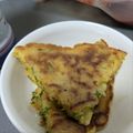 クックDERGN7☆'s cooksnap of when they made 長ネギ(青い部分)大量消費★米粉チヂミ.