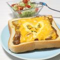 ぱふ's cooksnap of when they made カレーの残りで♪チーズカレートースト.
