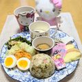 ゆけり３兄弟's cooksnap of when they made 天かすと刻み紅生姜のおにぎり♪.