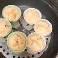 花形's cooksnap of when they made 必ずふわふわ！シンプルバナナ米粉蒸しパン.