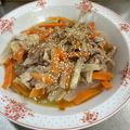 ミアンミアン's cooksnap of when they made めんつゆで♡豚肉と白菜の梅おかか炒め.
