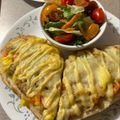 ame-ikuru's cooksnap of when they made ふわふわ玉子とチキンの♪オープンサンド♪.