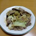 55才のおじさん's cooksnap of when they made 茄子と春キャベツの牛肉炒め.