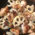 東方熊楠's cooksnap of when they made 簡単♪鶏肉と蓮根のガリバタハニー☆お弁当.