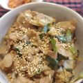 ぱにぱる's cooksnap of when they made 残った焼肉のタレで簡単♡豚丼ランチ.